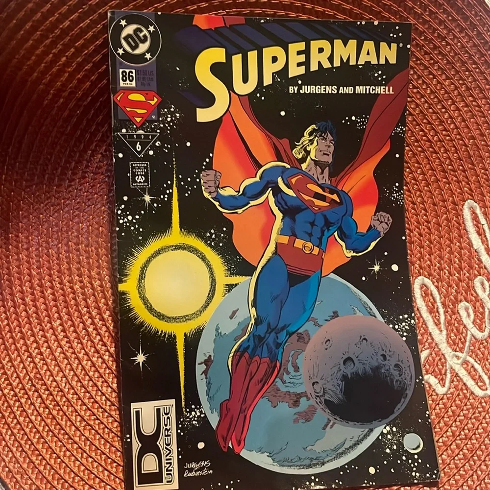 SUPERMAN # 86 DC COMICS 1994 DC UNIVERSE LOGO VARIANT COVER DAN JURGENS VINTAGE